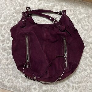Via Repubblica Genuine Leather Suede Tote